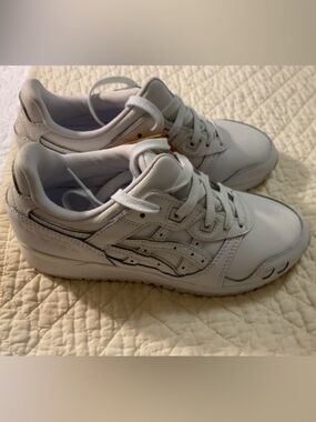 Asics all-white leather sneakers